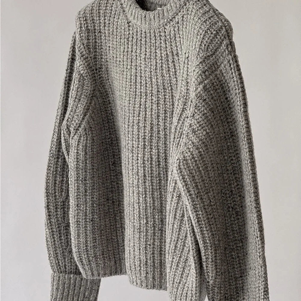 James Street Chunky Lowe Pullover Marled Silver - Picture 3 of 9